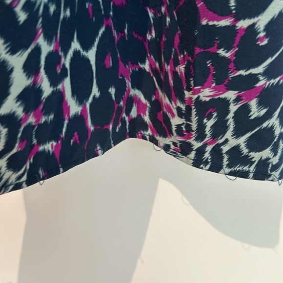 Blue-gray, Fuchsia Rouched BCBGMaxAzria Dress - Picture 3 of 4